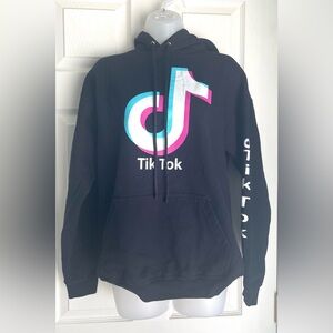 Tiktok Hoodie w/ Logo on Sleeve & Hood